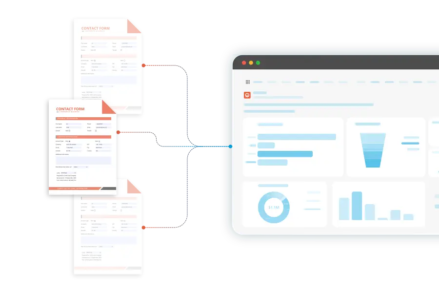 Structured data collection that feeds Salesforce