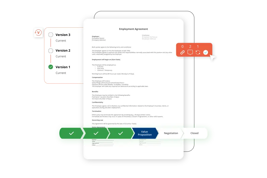 Track contract status in real time