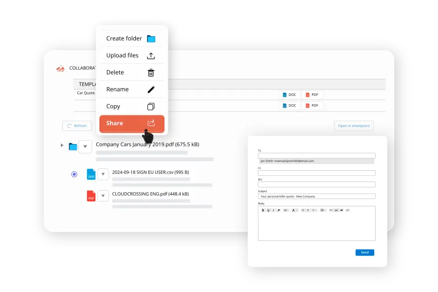 Work in Salesforce, store where it makes sense